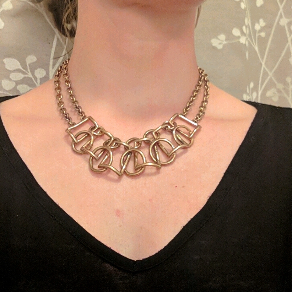 Unique Metal Link Necklace